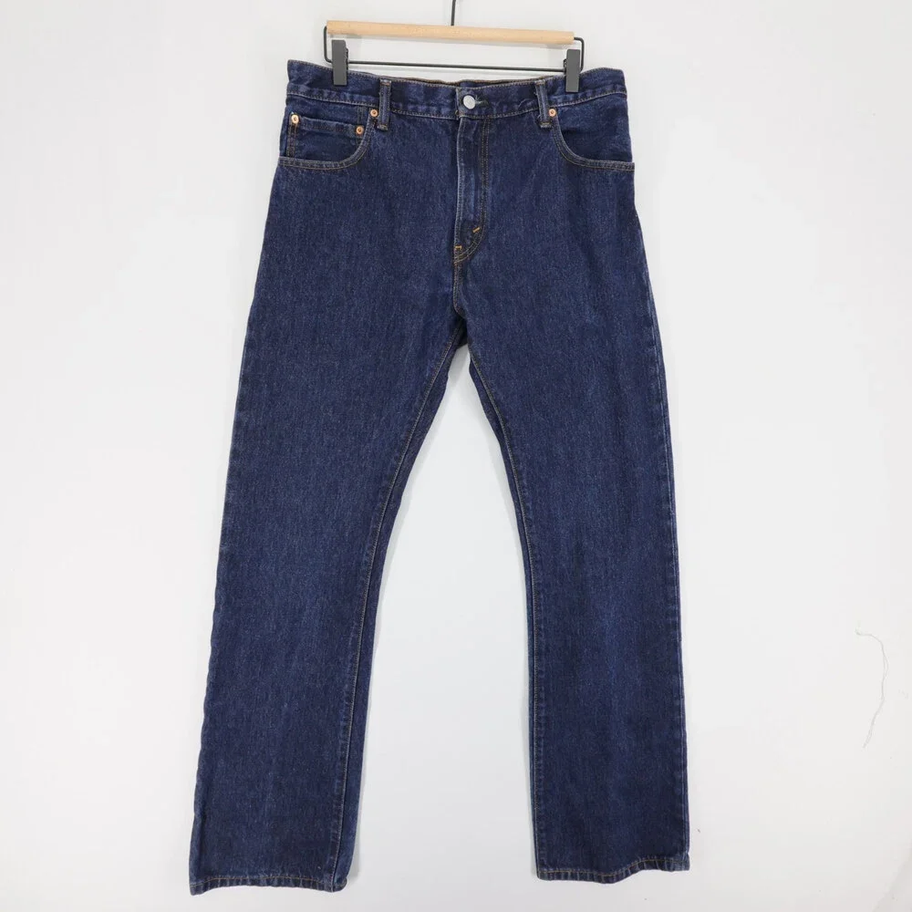 Levis 517 Jeans Mens 34x34 Blue Bootcut Dark Wash Denim Zip Fly